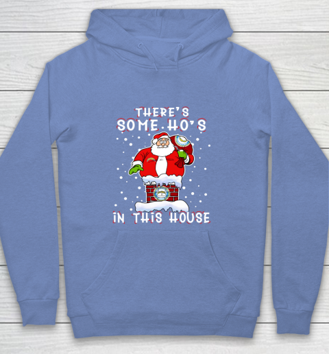 Los Angeles Chargers Christmas There Is Some Hos In This House Santa Stuck In The Chimney NFL Youth Hoodie 8
