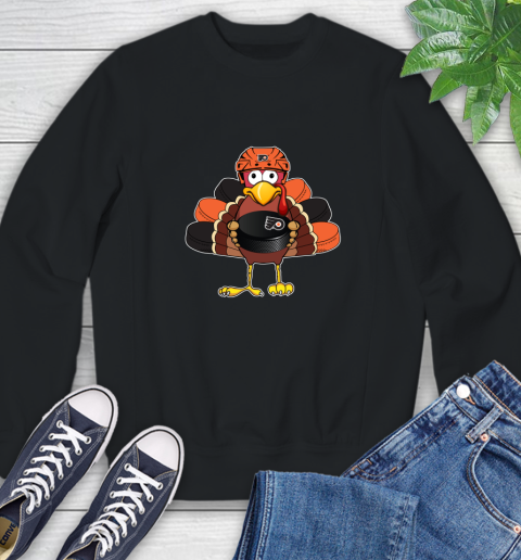 Philadelphia Flyers Turkey Thanksgiving Day Sweatshirt 2