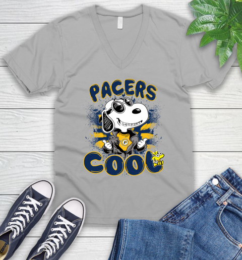 NBA Basketball Indiana Pacers Cool Snoopy Shirt V-Neck T-Shirt 3