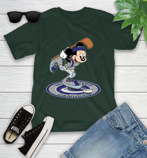 NHL Hockey Vancouver Canucks Cheerful Mickey Disney Shirt Youth T-Shirt 5