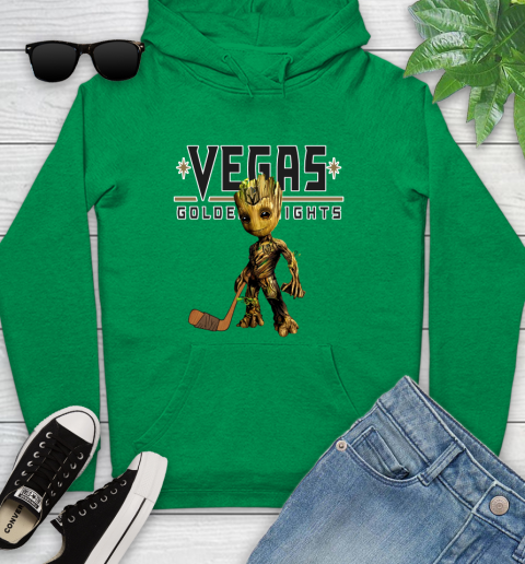 Vegas Golden Knights NHL Hockey Groot Marvel Guardians Of The Galaxy Youth Hoodie 7