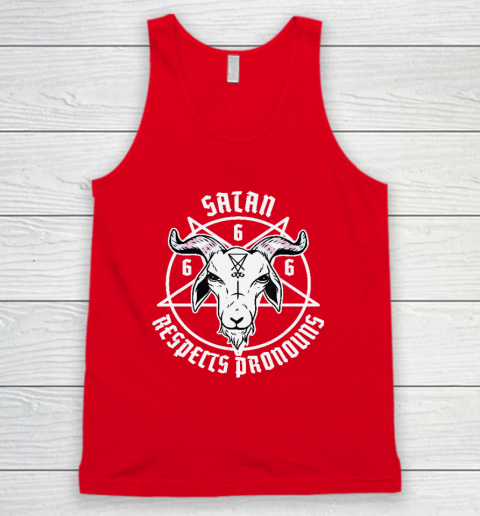 Satan Respects Pronouns Transgender Pentagram Trans Flag Tank Top 4