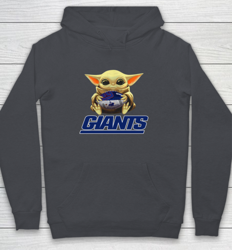 NFL Football New York Giants Baby Yoda Star Wars Youth Hoodie 9