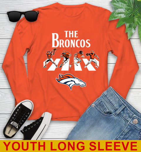 NFL Football Denver Broncos The Beatles Rock Band Shirt Youth Long Sleeve 3