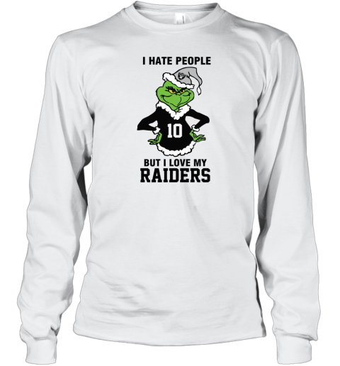 I Hate People But I Love My Raiders Las Vegas Raiders NFL Teams Long Sleeve T-Shirt