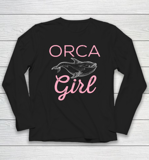 Funny Orca Lover Graphic for Women Girls Kids Whale Long Sleeve T-Shirt