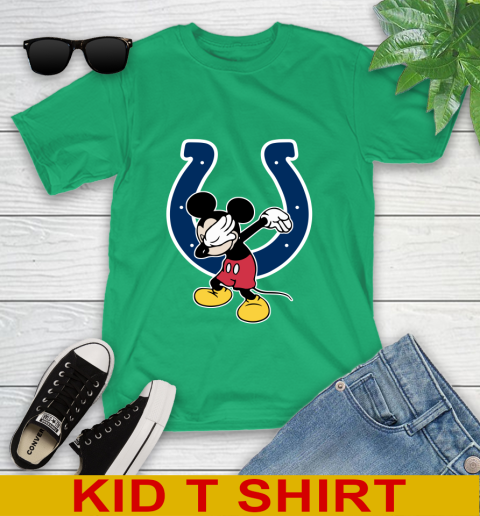 Indianapolis Colts NFL Football Dabbing Mickey Disney Sports Youth T-Shirt 6
