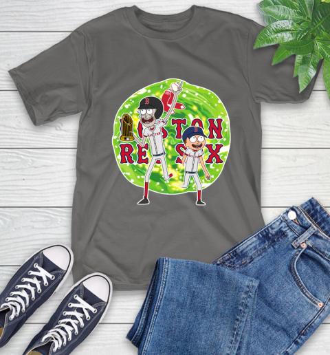 MLB Boston Red Sox Rick And Morty Commissioner's Trophy Baseball Sports T-Shirt 9