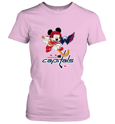 NHL Hockey Mickey Mouse Team Washington Capitals Women's T-Shirt 