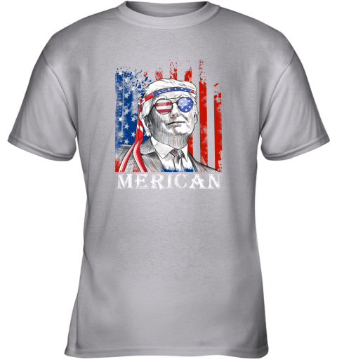 zpks merica donald trump 4th of july american flag shirts youth t shirt 26 front sport grey