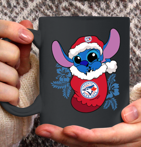 Toronto Blue Jays Christmas Stitch In The Sock Funny Disney MLB Ceramic Mug 11oz