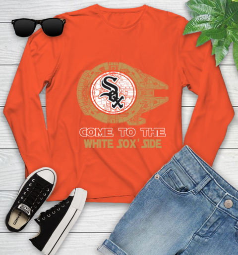 MLB Come To The Chicago White Sox Side Star Wars Baseball Sports Youth Long Sleeve 3