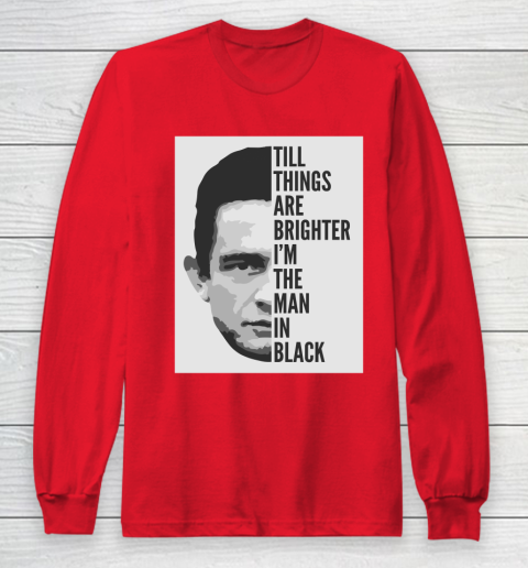 Johnny Cash  Man In Black Lyrics Long Sleeve T-Shirt 7