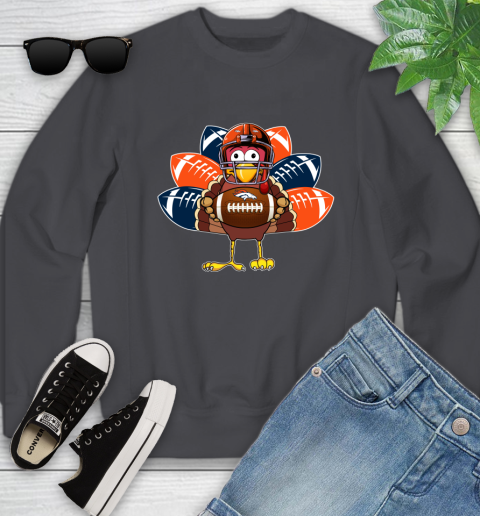 Denver Broncos Turkey Thanksgiving Day Youth Sweatshirt 6