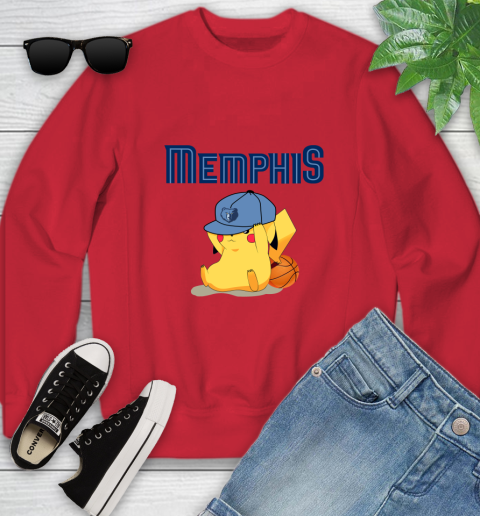 NBA Pikachu Basketball Sports Memphis Grizzlies Youth Sweatshirt 9