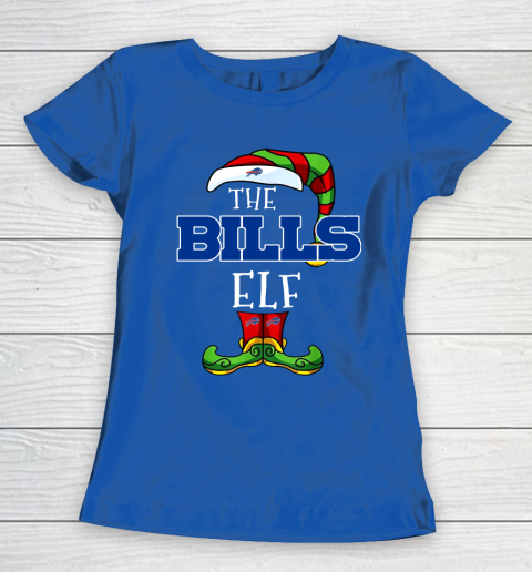 Buffalo Bills Christmas ELF Funny NFL Women's T-Shirt 8
