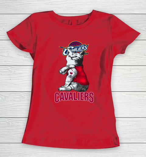 NBA Basketball My Cat Loves Cleveland Cavaliers Women's T-Shirt 9