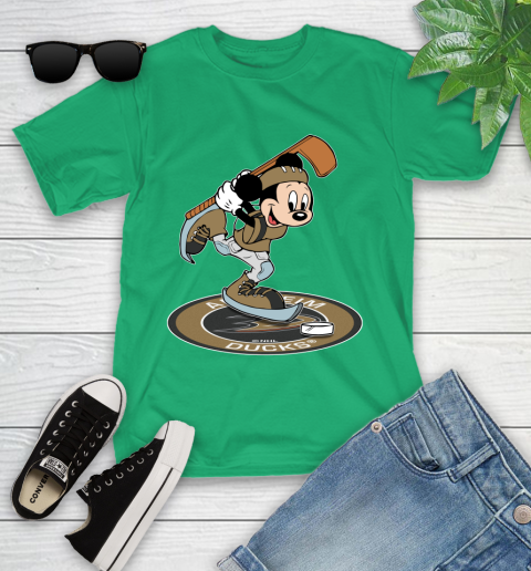 NHL Hockey Anaheim Ducks Cheerful Mickey Disney Shirt Youth T-Shirt 6