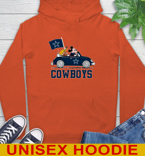 NFL Football Dallas Cowboys Pluto Mickey Driving Disney Shirt Hoodie 5