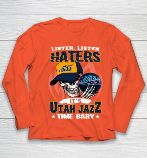 Listen Haters It is JAZZ Time Baby NBA Youth Long Sleeve 3