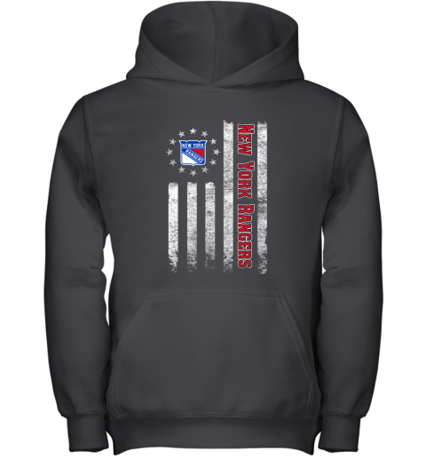 NHL American Flag Hockey Sports New York Rangers Youth Hoodie