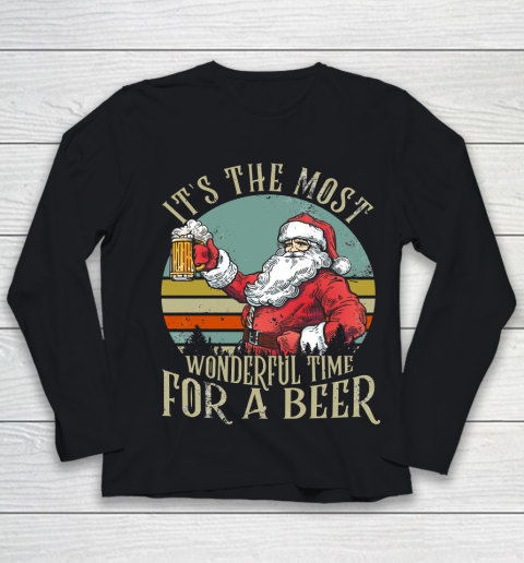 It's the Most Wonderful Time For a Beer  Beer Lovers Youth Long Sleeve