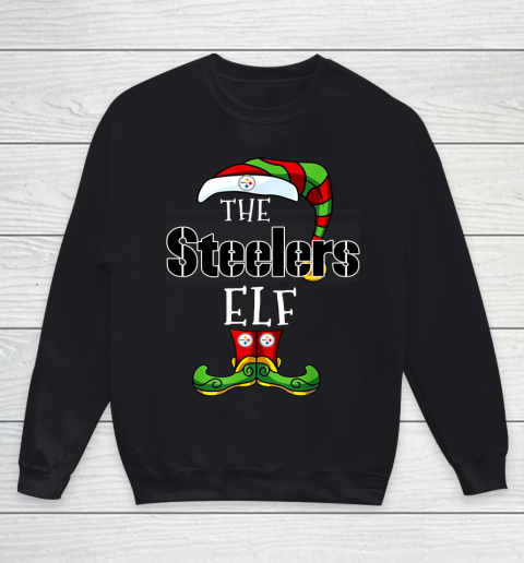Pittsburgh Steelers Christmas ELF Funny NFL Youth Sweatshirt