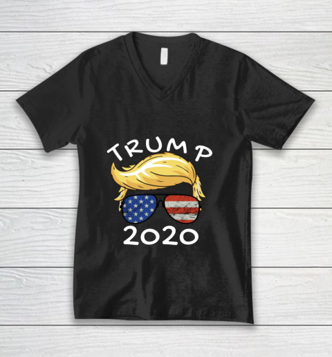 Trump 2020 Awesome Retro American Style Trump 2020 Gift V-Neck T-Shirt