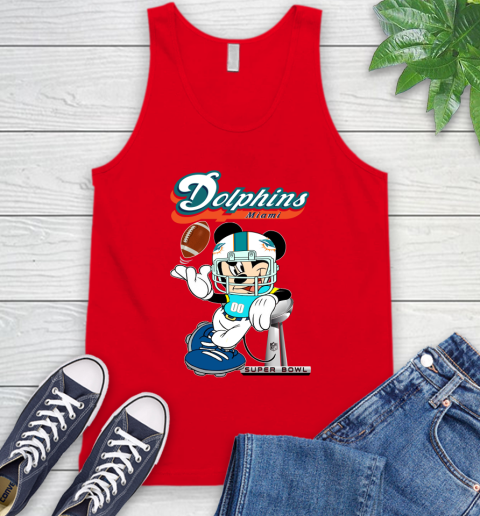 NFL Miami Dolphins Mickey Mouse Disney Super Bowl Football T Shirt Tank Top 6