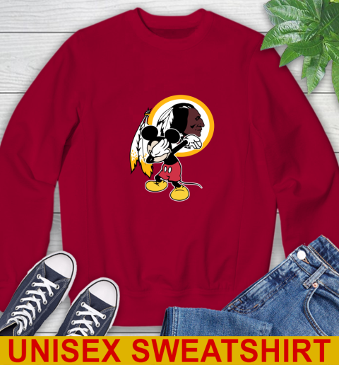 Washington Redskins NFL Football Dabbing Mickey Disney Sports Sweatshirt 7