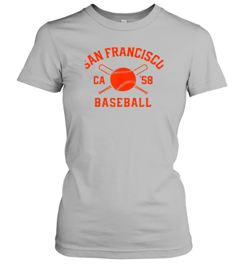 d1m3 san francisco baseball vintage sf the city cali retro gift ladies t shirt 20 front sport grey