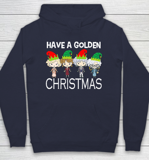 Golden Girls Lovers Gift T shirt Have A Golden Christmas Vintage Hoodie 2