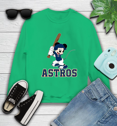MLB Baseball Houston Astros Cheerful Mickey Mouse Shirt Sweatshirt 7