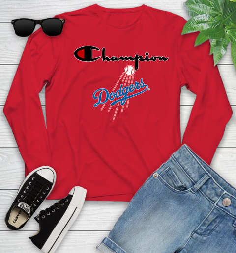 MLB Baseball Los Angeles Dodgers Champion Shirt Youth Long Sleeve 9