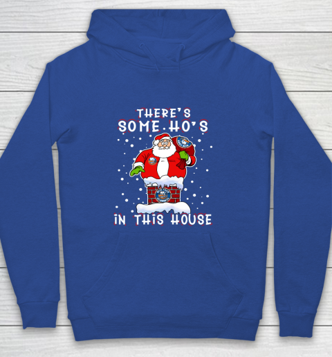 New York Islanders Christmas There Is Some Hos In This House Santa Stuck In The Chimney NHL Youth Hoodie 6