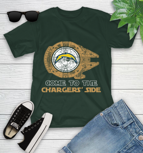 NFL Come To The Los Angeles Chargers Star Wars Football Sports Youth T-Shirt 5