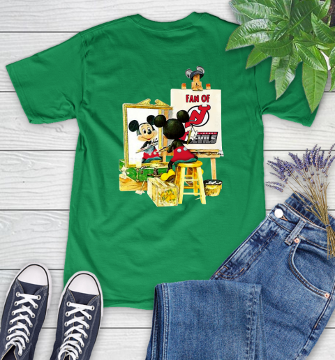 NHL Hockey New Jersey Devils Mickey Drawing Shirt 88