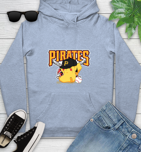 MLB Pikachu Baseball Sports Pittsburgh Pirates Youth Hoodie 10