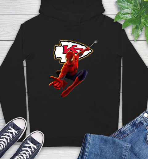 NFL Spider Man Avengers Endgame Football Kansas City Chiefs Hoodie 2