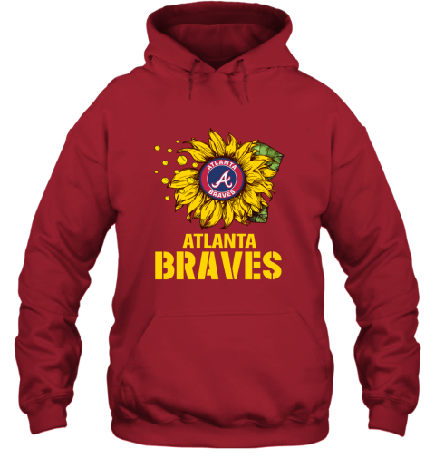 Gildan Atlanta Braves A Logo Pullover Hoodie Ash L