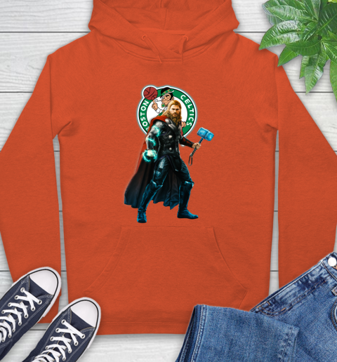 NBA Thor Avengers Endgame Basketball Boston Celtics Hoodie 5