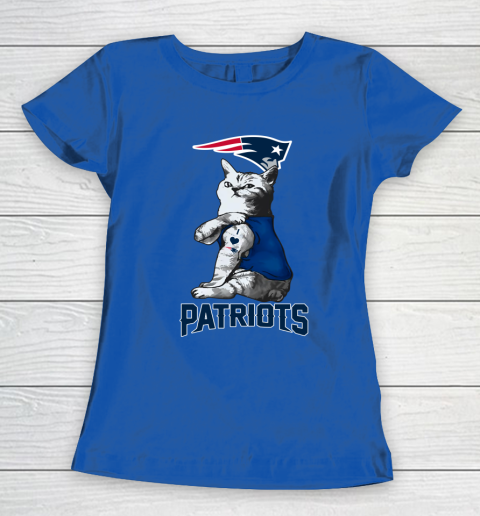 NFL Football My Cat Loves New England Patriots Women's T-Shirt 8
