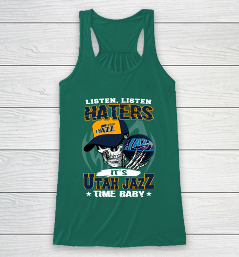 Listen Haters It is JAZZ Time Baby NBA Racerback Tank 5