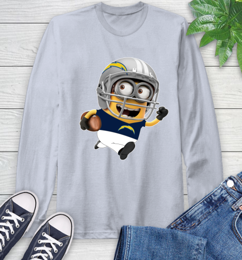NFL San Diego Chargers Minions Disney Football Sports Long Sleeve T-Shirt 6