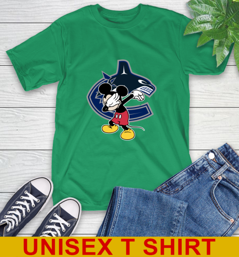 Vancouver Canucks NHL Hockey Dabbing Mickey Disney Sports T-Shirt 7