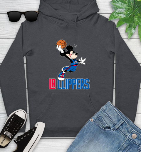 NBA Basketball LA Clippers Cheerful Mickey Mouse Shirt Youth Hoodie 8