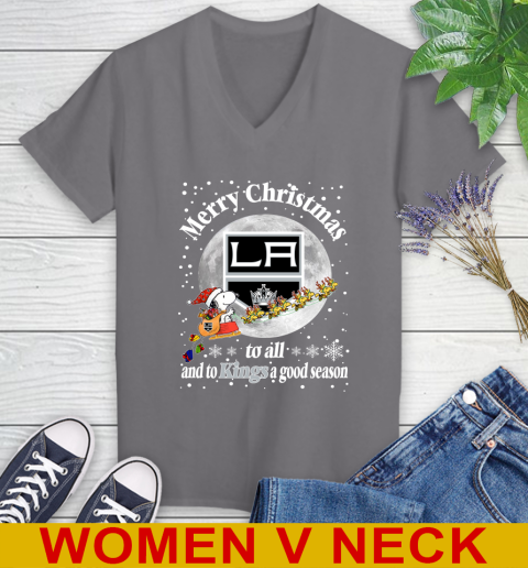 Los Angeles Kings Merry Christmas To All And To Kings A Good Season NHL Hockey Sports Women's V-Neck T-Shirt 11