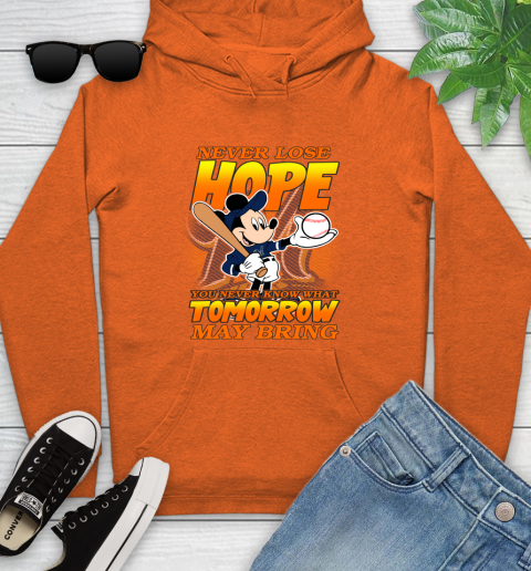 Milwaukee Brewers MLB Baseball Mickey Disney Never Lose Hope Youth Hoodie 4