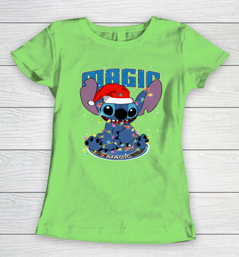 Orlando Magic NBA noel stitch Basketball Christmas Women's T-Shirt 5