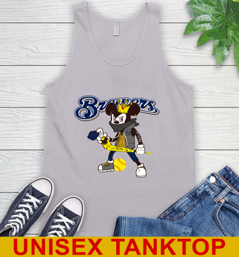 Milwaukee Brewers MLB Baseball Mickey Peace Sign Sports Tank Top 4